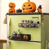 2 Pack Bat Magnetic Spice Rack for Refrigerator Metal Magnet Basket Shelf for Fridge Seasoning Storage Organizers Home Decor Kitchen Accessories (Blac
