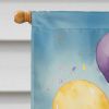 Gordon Setter Happy Birthday House Flag Large Porch Sleeve Pole Decorative Outside Yard Banner Artwork Wall Hanging, Polyester, House Size, Multicolor