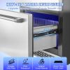 24" Undercounter Refrigerator, 2 Drawer Wine Refrigerator with Different Temperature, 4.87 Cu.ft. Capacity