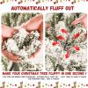 9ft Pre-Lit Snow-Flocked Christmas Tree with 750 LED Lights & 1964 PVC/Pine Needles Tips