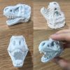 3 Pcs Simulation Dinosaur Drawer Knobs Resin Tyrannosaurus Handle for Closet Wardrobe Cabinet, White