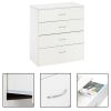 Modern Simple 4-Drawer Dresser White