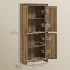 72" Freestanding Storage Cabinet, Kitchen Pantry Cabinet with Doors and Shelves for Dining Room, Brown