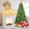 7ft Artificial Christmas Tree with 1816 Mixed PE & PVC Tips, Unlit Hinged Spruce Xmas Tree for Indoor Outdoor, Green, Foldable X-Shaped Base