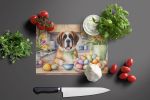 NEW Decorating Easter Saint Bernard Glass Cutting Board Decorative Tempered Glass Kitchen Cutting and Serving Board Large Size Chopping Board