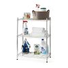3-Tier Multipurpose Wire Shelving Rack, Chrome Color, 750lbs Load Capacity