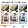42 Inch Flush Mount Ceiling Fans with LED Light 22W and Remote Control 5 ABS Fan Blades for Bedroom Patio