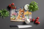 NEW Decorating Easter Finnish Spitz Glass Cutting Board Decorative Tempered Glass Kitchen Cutting and Serving Board Large Size Chopping Board