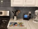 NEW Decorating Easter Kerry Blue Terrier Glass Cutting Board Decorative Tempered Glass Kitchen Cutting and Serving Board Large Size Chopping Board