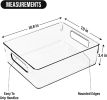 Plastic Storage Bins, Pantry Organizers and Storage, Kitchen Organization and Storage Containers Bins for Organizing, Fridge, Freezer, Bathroom