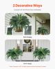 2 Pcs Artificial Boston Ferns Plastic Fern 50 Branches Indoor Outdoor Decor