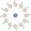 12pc Rose Vine Bathroom Sheer Shower Curtain Sets Sheer Shower Curtain & 12 Shower Bathroom Hooks Modern Classic Luxury Contemporary Decor Beige Showe