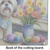 NEW Decorating Easter Lhasa Apso Glass Cutting Board Decorative Tempered Glass Kitchen Cutting and Serving Board Large Size Chopping Board