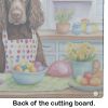 Decorating Easter American Water Spaniel Glass Cutting Board Decorative Tempered Glass Kitchen Cutting and Serving Board Large Size Chopping Board