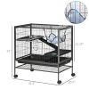 3-Storey Metal Ferret Cage with Casters Doors Hammock Storage Shelf 31.5x20.5