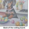 Decorating Easter Dachshund Glass Cutting Board Decorative Tempered Glass Kitchen Cutting and Serving Board Large Size Chopping Board