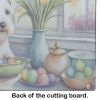 NEW Decorating Easter Sealyham Terrier Glass Cutting Board Decorative Tempered Glass Kitchen Cutting and Serving Board Large Size Chopping Board