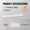 VEVOR Fireplace Mantel Wood Shelf Floating Living Room Mantel Shelf 72" White