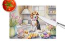 NEW Decorating Easter Beagle Glass Cutting Board Decorative Tempered Glass Kitchen Cutting and Serving Board Large Size Chopping Board