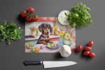Decorating Easter Dachshund Glass Cutting Board Decorative Tempered Glass Kitchen Cutting and Serving Board Large Size Chopping Board