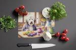 NEW Decorating Easter Old English Sheepdog Glass Cutting Board Decorative Tempered Glass Kitchen Cutting and Serving Board Large Size Chopping Board