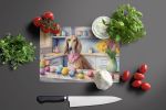 NEW Decorating Easter Saluki Glass Cutting Board Decorative Tempered Glass Kitchen Cutting and Serving Board Large Size Chopping Board