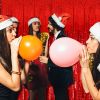 2 Pack Foil Curtain Backdrop Red Metallic Tinsel Foil Fringe Curtains Photo Booth Props for Birthday Wedding Engagement Baby Shower Bachelorette Chris