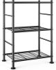 Storage Shelves - 3 Tier Shelf Organizer, Sturdy Metal Garage Shelving with Adjustable Leveling Feet, Space-Saving Shelves Organizer for Pantry