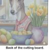 Decorating Easter Italian Greyhound Glass Cutting Board Decorative Tempered Glass Kitchen Cutting and Serving Board Large Size Chopping Board