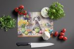 NEW Decorating Easter Bedlington Terrier Glass Cutting Board Decorative Tempered Glass Kitchen Cutting and Serving Board Large Size Chopping Board