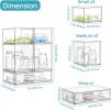 Stackable Storage Drawers Set of 5, Clear Plastic Organizer Bins for Baby Bottle, Beauty Supplies Storage, Ideal for Kichen Countertop, Vanity