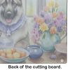 NEW Decorating Easter Norwegian Elkhound Glass Cutting Board Decorative Tempered Glass Kitchen Cutting and Serving Board Large Size Chopping Board