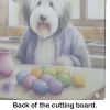 NEW Decorating Easter Old English Sheepdog Glass Cutting Board Decorative Tempered Glass Kitchen Cutting and Serving Board Large Size Chopping Board