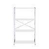Tennos White & Chrome Finish Bookshelf