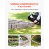 Faux Stone Landscape Edging 46.8 x 3.9 in Realistic Lawn Edging, Flexible Brick-Sized Garden Edging Border with Anchoring Spikes, Fade-Resistant Yard
