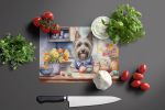 NEW Decorating Easter Skye Terrier Glass Cutting Board Decorative Tempered Glass Kitchen Cutting and Serving Board Large Size Chopping Board