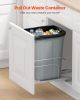 35QT Pullout Waste Container Under Cabinet Kitchen Bin Trash Can Soft Close