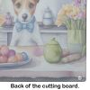NEW Decorating Easter Jack Russell Terrier Glass Cutting Board Decorative Tempered Glass Kitchen Cutting and Serving Board Large Size Chopping Board