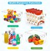 Set of 8 Clear Plastic Storage Bins, 4 Large and 4 Small Stackable Storage Containers for Pantry Organization and Kitchen Storage Bins