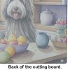 NEW Decorating Easter Bergamasco Sheepdog Glass Cutting Board Decorative Tempered Glass Kitchen Cutting and Serving Board Large Size Chopping Board