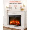 Electric Fireplace Insert, 28.5 inch Recessed and Wall Mounted with Adjustable Flame Color Brightness & 8h Timer & Remote Control