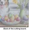 NEW Decorating Easter Australian Shepherd Glass Cutting Board Decorative Tempered Glass Kitchen Cutting and Serving Board Large Size Chopping Board