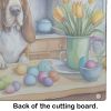 NEW Decorating Easter Basset Hound Glass Cutting Board Decorative Tempered Glass Kitchen Cutting and Serving Board Large Size Chopping Board