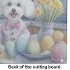 NEW Decorating Easter Bichon Frise Glass Cutting Board Decorative Tempered Glass Kitchen Cutting and Serving Board Large Size Chopping Board
