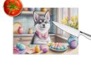 Decorating Easter Alaskan Klee Kai Glass Cutting Board Decorative Tempered Glass Kitchen Cutting and Serving Board Large Size Chopping Board
