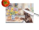 NEW Decorating Easter Boykin Spaniel Glass Cutting Board Decorative Tempered Glass Kitchen Cutting and Serving Board Large Size Chopping Board