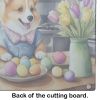NEW Decorating Easter Corgi Glass Cutting Board Decorative Tempered Glass Kitchen Cutting and Serving Board Large Size Chopping Board