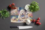 Decorating Easter Komondor Glass Cutting Board Decorative Tempered Glass Kitchen Cutting and Serving Board Large Size Chopping Board
