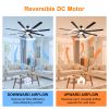 84 In Super Large Black Ceiling Fan with Remote Control