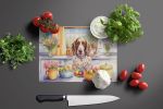 NEW Decorating Easter English Setter Glass Cutting Board Decorative Tempered Glass Kitchen Cutting and Serving Board Large Size Chopping Board